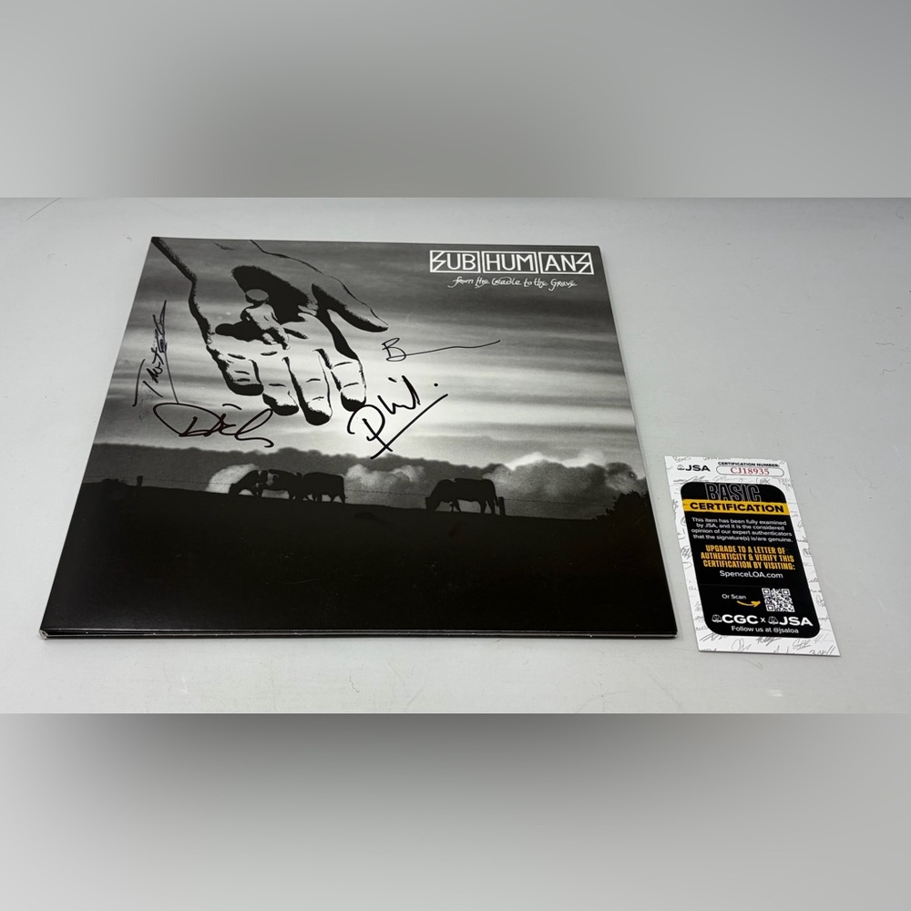 Subhumans signed From The Cradle To The‎ Grave Album JSA COA